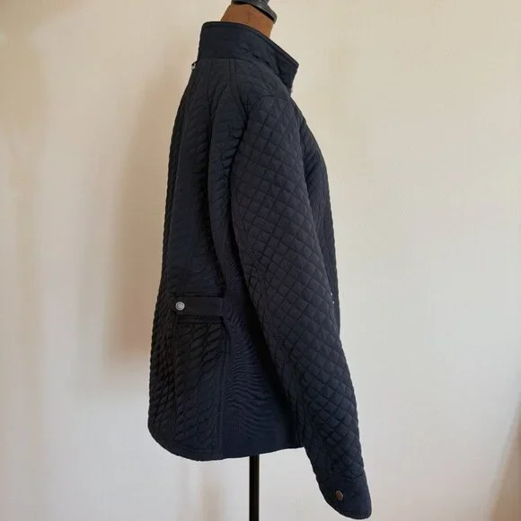 Weatherproof® Women's Size XL Navy Blue Quilted Jacket with Side Stretch - Picture 6 of 16
